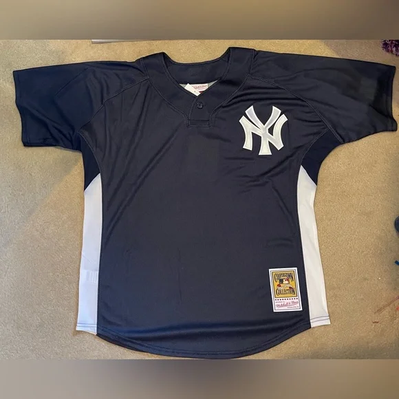 New York Yankees Derek Jeter Navy Short-Sleeve Baseball Jersey - Picture 1 of 5